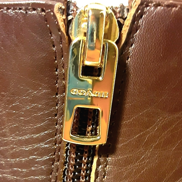 COACH Nila Brown Leather Ankle Booties - Picture 6 of 9